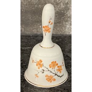 Vintage Royal Haeger Fine Bone China Bell Orange Blossom Florals